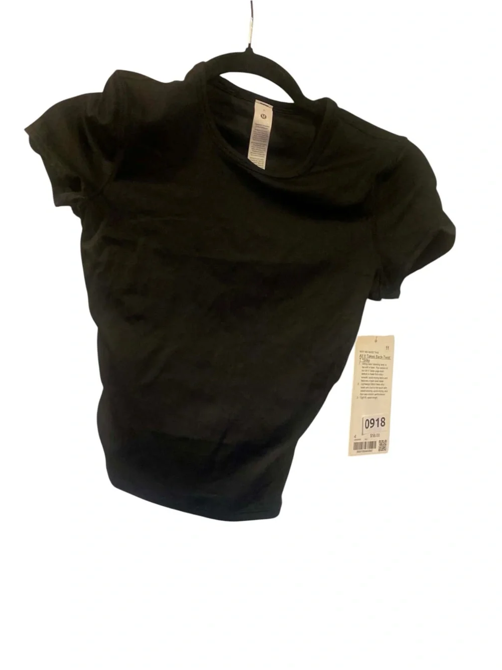 NWT Lululemon All It Takes Back-Twist Silky BLACK Size 4